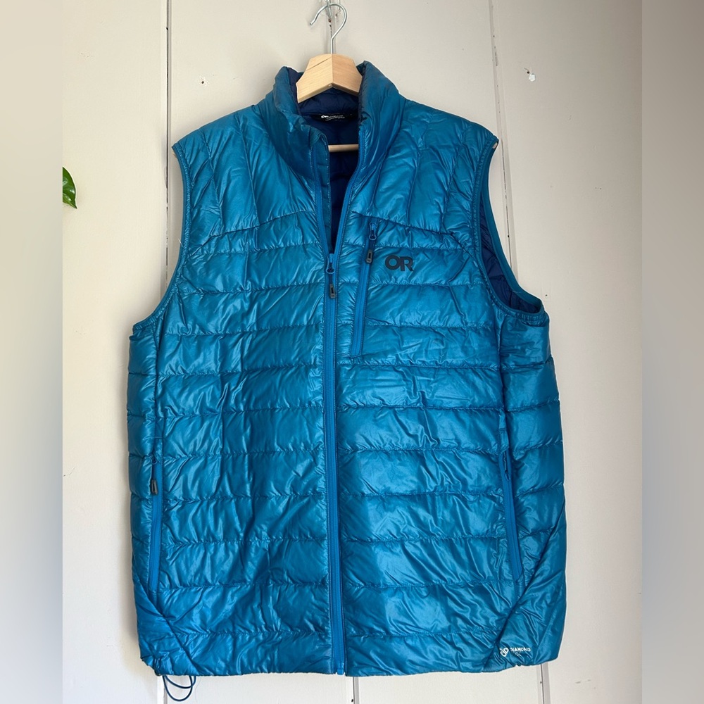 Men’s Outdoor Research Down Vest Large